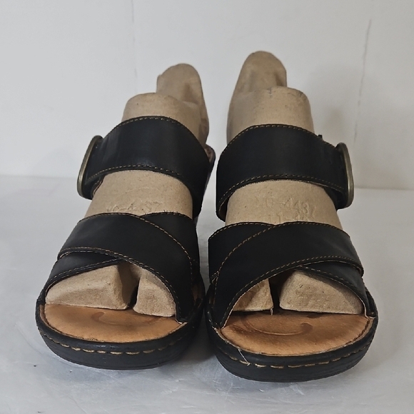 Born Black Leather Mules with Ergonomic Design - Picture 8 of 13